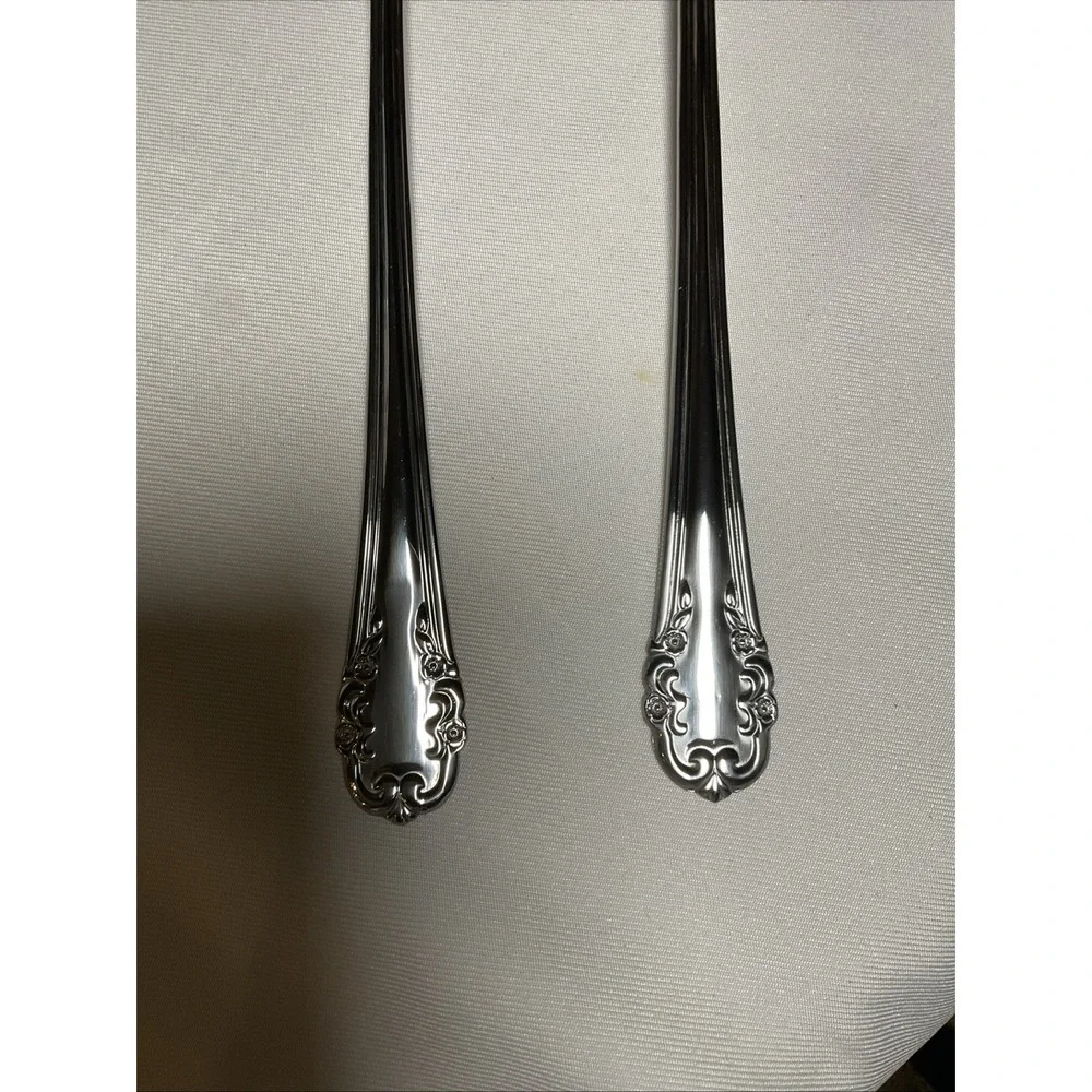 Reed & Barton Saville Garden Salad Serving Set Stainless Steel
